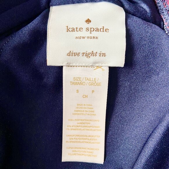 NWOT KATE SPADE Abstract Floral One-Piece Swimsuit with Skirt - Size S - Picture 6 of 6